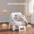 thumbnail image 3 of PetPivot AutoScooper 12 Self Cleaning Cat Litter Box, Automatic Litter Box with Open Top, Safety Sensors, Anti-Pinch, Easy Step, White, 3 of 9