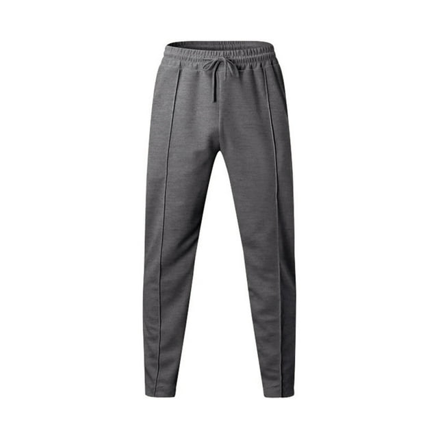 WEAIXIMIUNG White Dress Pants Men 2024 Men's Fashion Casual Solid Color Loose Closed Rope Straight Pants