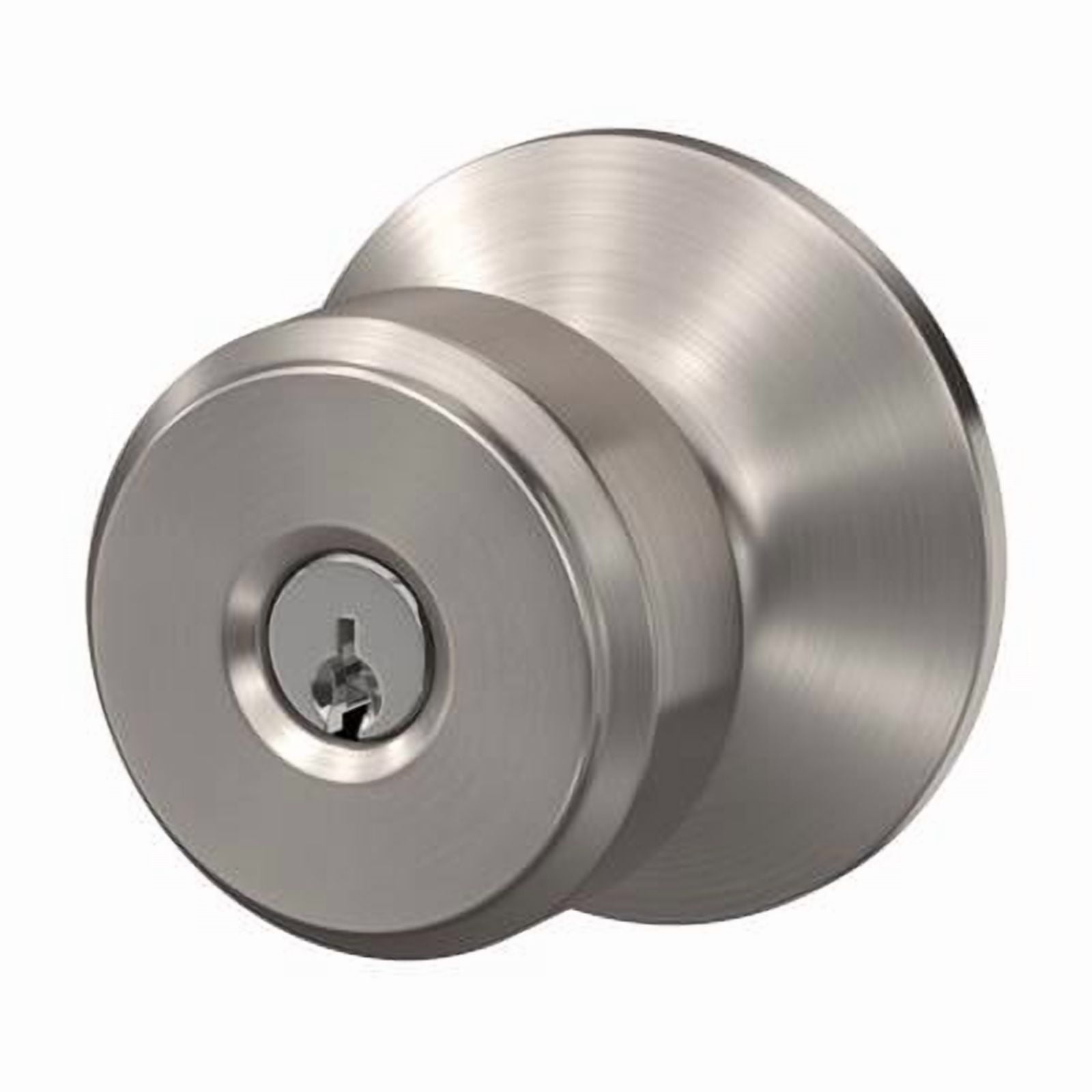 Schlage F51VBWE619 Bowery Entry Door Knob Handleset, Satin Nickel - Quantity 1