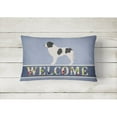 thumbnail image 2 of Carolines Treasures BB8331PW1216 Landseer Welcome Canvas Fabric Decorative Pillow, Blue, 12H x16W, multicolor, 2 of 3