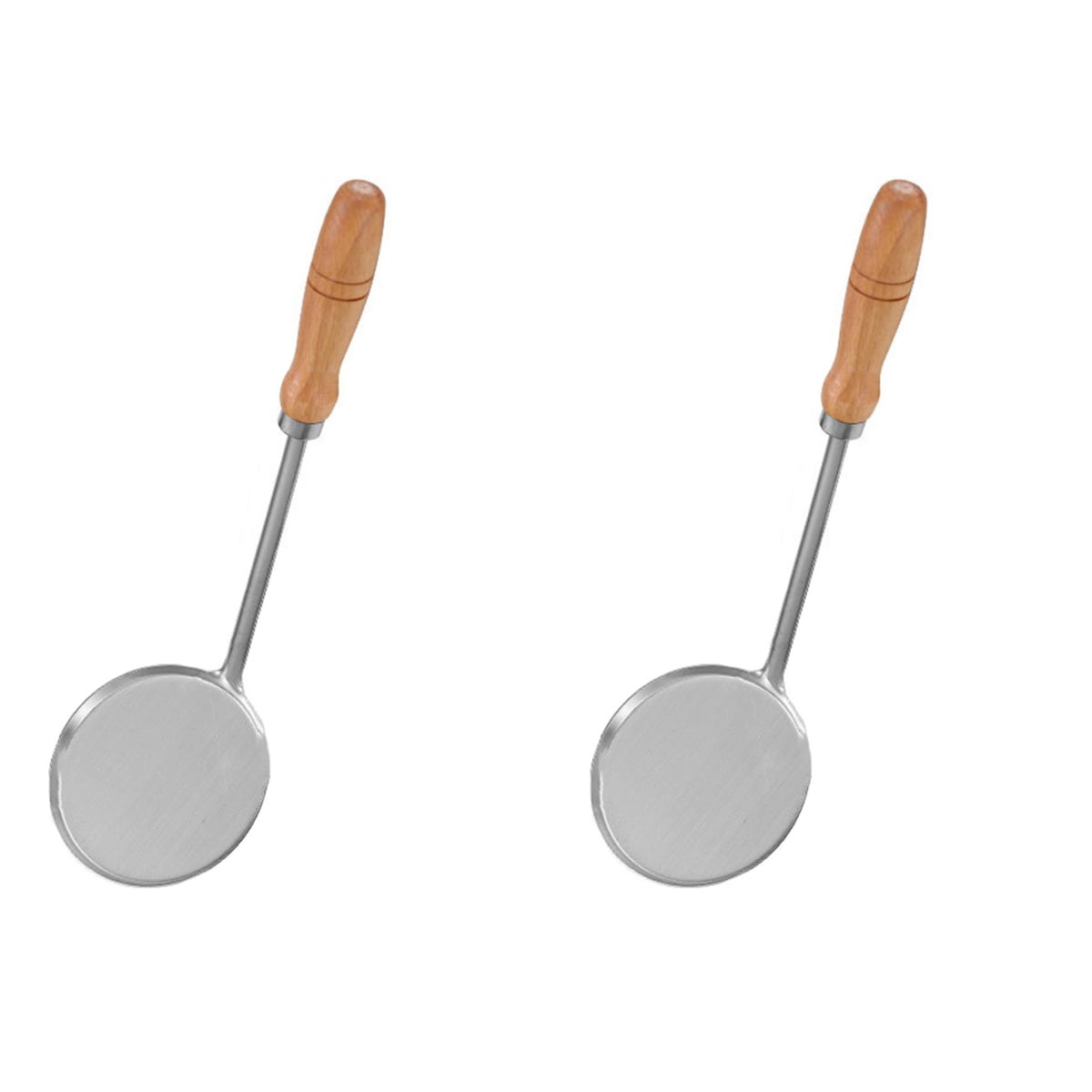 Masteelf 2pcs Stainless Steel Skimmer Spoon Hot Pot Flat Skimmer Spoon for Home Restaurant