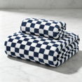 thumbnail image 5 of Checkered Towels, Ultra Soft Absorbent Thick Bath Towels, Retro Design Towels for Gym, Beach, Pool and Daily Body Drying Gifting, 29.53x13.78 Inch(Blue), 5 of 5