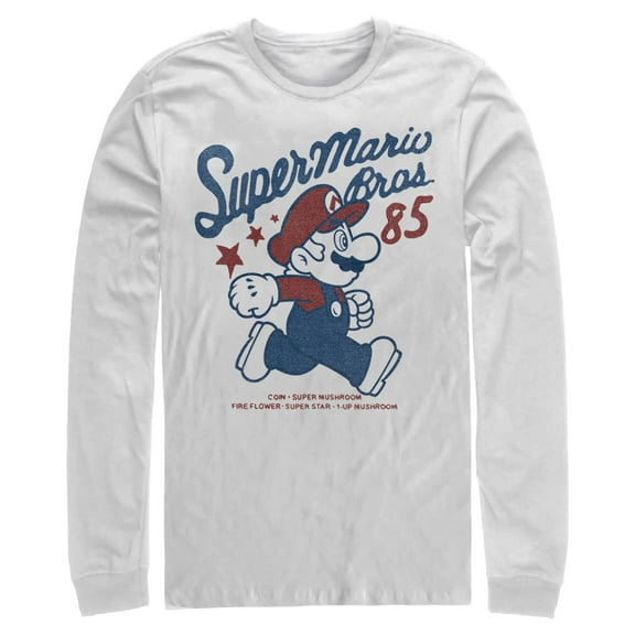 Mens Nintendo Super Mario Bros 85 Long Sleeve Shirt