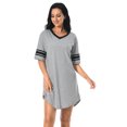 thumbnail image 5 of PinkBeautiM Women Nightgown Soft Nightwear Sleepshirt Loose Short Sleeve Solid Sleepwear, 5 of 7