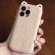 thumbnail image 1 of Bonita funda de silicona con orejas de gato para iPhone 14, 13, 12, 11 Pro Max, anticaída, imitación de grano de madera, estilo Anime zhangmengya LED, 1 of 2