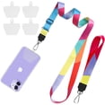 thumbnail image 1 of Universal Phone Lanyard, Universal Nylon Neck Strap and Wrist Strap Tether With 4 Durable Clear Patches Key, 1 of 5