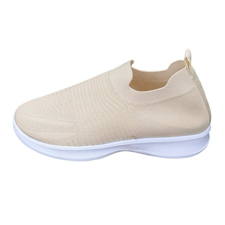 

SZXZYGS Shoes for Women Dressy Ladies Fashion Breathable Mesh Knitted Low Top Thick Sole Comfortable Casual Athletics Shoes Easter Summer 2024