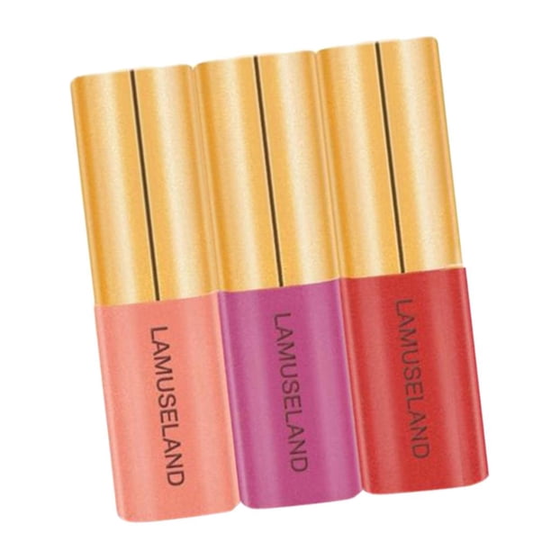 Lápiz Labial Mate de de Larga Duración de 3 Piezas, Brillo de , Lápiz de Belleza para Mujer - 04 Colco Brillo labial mate