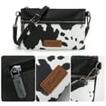 thumbnail image 4 of Wrangler Western Cowhide Crossbody Bags for Women Clutch Wristlet Purse, black, 4 of 6