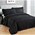 thumbnail image 3 of Fancy Collection Luxury Bedspread Coverlet Embossed Bed Cover Solid Over Size New (Black, Full/Queen), 3 of 3