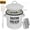 White, variant on 46 oz Grease Container with Filter, Scraper, Strainer & Silicone Spatula, Cooking Pot Keeper, Dishwasher Safe (Red)