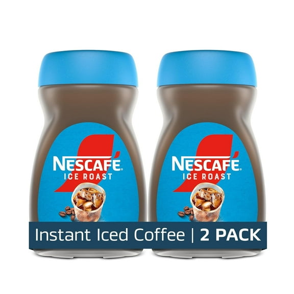 NESCAFÉ Ice Roast, Instant Iced Coffee, 2 Jars (6 Oz Each)