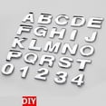 thumbnail image 1 of Pegatinas decorativas para coche, diseño de letras del alfabeto en 3D de 25 mm/45 mm, con emblema cromado, para decoración de coches, logotipos, accesorios para coches, 1 of 4
