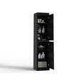 thumbnail image 2 of Palace Imports 100% Solid Wood 16.5" Bathroom Cabinet with Doors, Black, 2 of 7