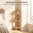 thumbnail image 6 of 2026 New Bamboo Standing Shelf 3 Tier Corner Shelf Stand Free-Standing Shelf Units Triangular Curved Corner Shelf Stand for Space-Saaving Display Ideal for Bathroom/Kitchen/Living Room Storage, 6 of 9