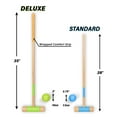 thumbnail image 2 of GoSports Standard Backyard Outdoor 6 Person Lawn Kid and Adult Croquet Game Set, 2 of 5