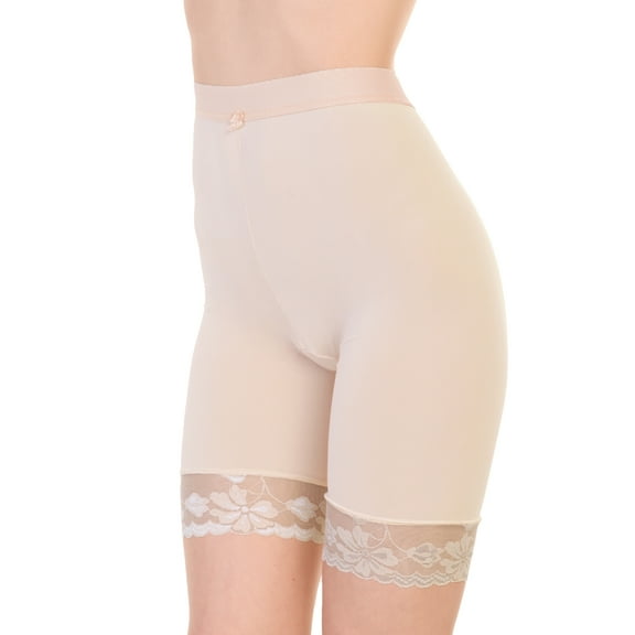 Angelina Satin High-Waist Safety Underpants with Lace Accent (6 or 12 Pack)