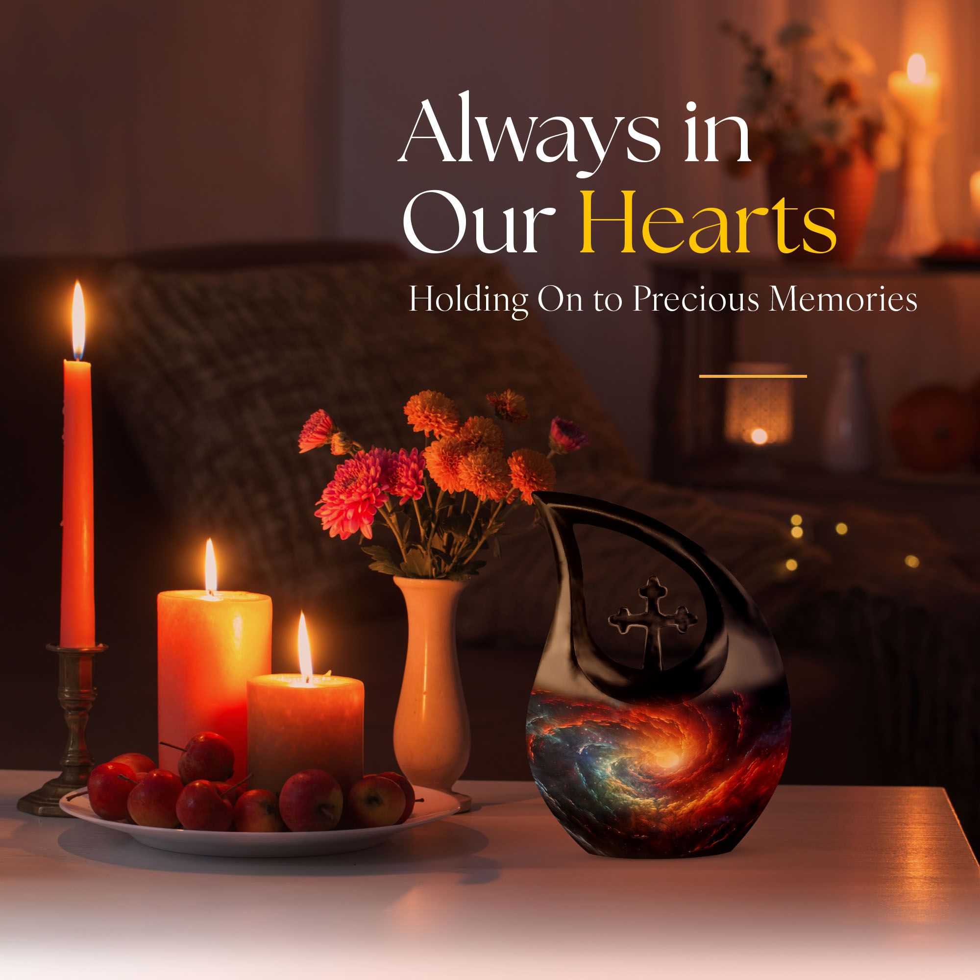 MUKTIVE Galaxy Urn for Ashes - Tear Drop Urns for Human Ashes - 10 Large Galaxy Design Urn - largeFor Women & Men