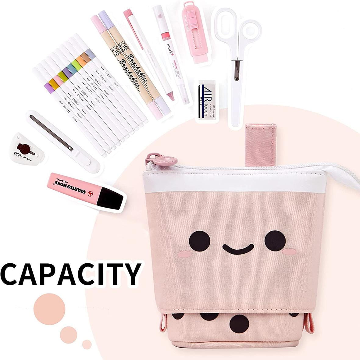 Personalised Girls Lips Emoji Pencil Case Make Up Bag School Kids Custom New 