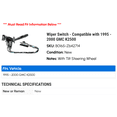 thumbnail image 2 of Wiper Switch - Compatible with 1995 - 2000 GMC K2500 1996 1997 1998 1999, 2 of 2