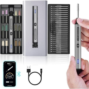 AM ARROWMAX Electric Cordless Rotary Tool,Mini Engraving Pen with 36 Bits,Aluminum Case,Wireless Magnetic Charge,Cordless Engraving Machine for Jewelry,Wood,Glass,Carving,SGS Mini