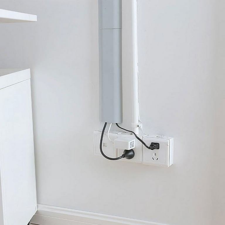 Deepablaze Paintable Cord Cover for Wall Mounted TVs - Cable Management Kit Including Connectors & Adhesive Strips Connected to Raceway, White