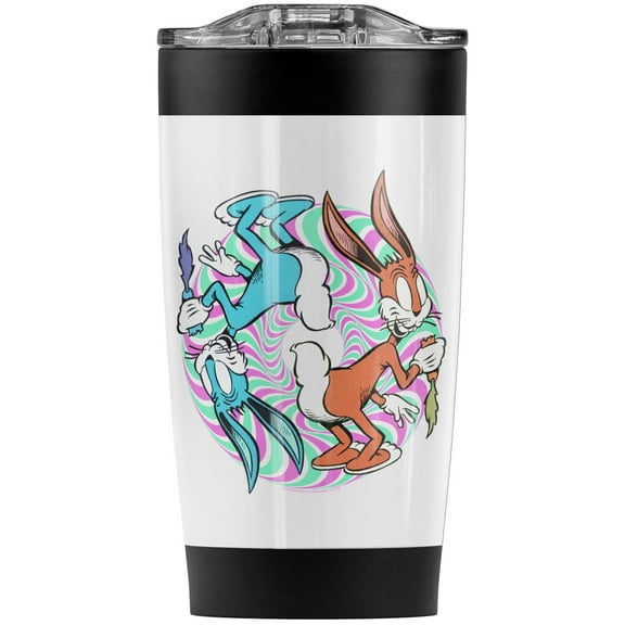 Looney Tunes Wacky Wabbit Stainless Steel Tumbler 20 oz Coffee Travel Mug/Cup, Vacuum Insulated & Double Wall with Leakproof Sliding Lid | Great for Hot Drinks and Cold Beverages