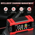 thumbnail image 4 of HUSGW 12V 10A Smart Battery Charger, Color Screen, Matte Surface, US Plug, Compatible with Lead-Acid, Ternary Lithium, LiFePO4 Batteries for Cars and Motorcycles, 4 of 12