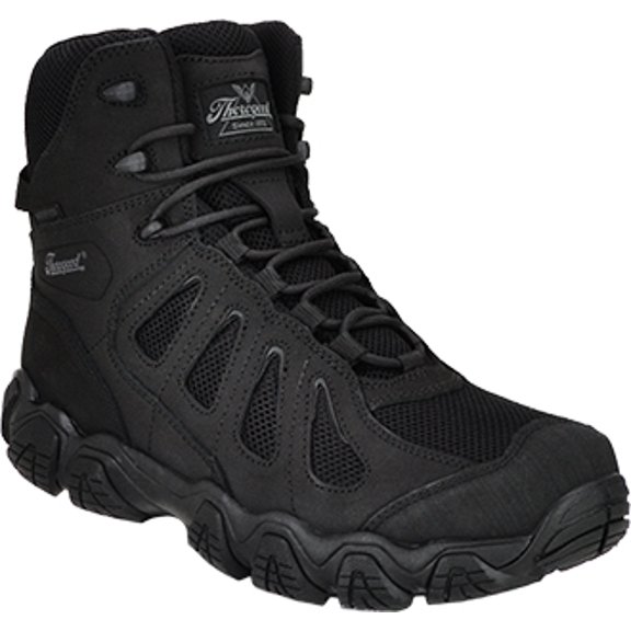 Men's Thorogood 6" Waterproof Side-Zipper Mid Hiker Work Boot 834-6295, Black
