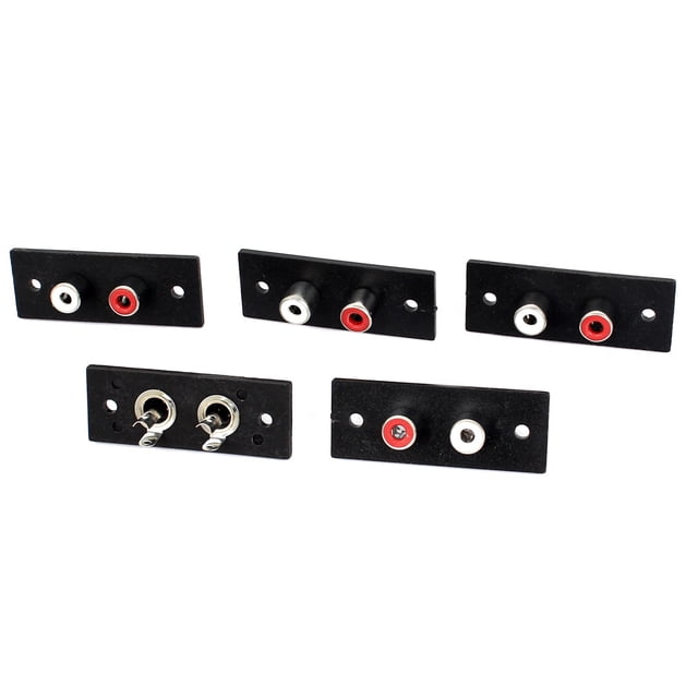 Montaje En Panel 2 RCA Hembra Salida AV Concéntrico Conector Hembra 5 Piezas