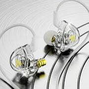In Ear Monitor,Earphones in Ear Monitor Super Bass Wired Earbuds,Crystal Clear Sound IEM Headphones,High Resolution Noise Canceling Ear Monitors for Singers(White 47in)from ANMUYUM