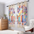 thumbnail image 6 of Hugs Girls Blackout Curtains Thermal Insulation 63 inch Grommet for Bedroom Living Room Bathroom Kitchen Windows 2 Pack, 6 of 6
