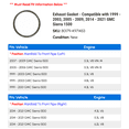 thumbnail image 2 of Exhaust Gasket - Compatible with 1999 - 2003, 2005 - 2009, 2014 - 2021 GMC Sierra 1500 2000 2001 2002 2006 2007 2008 2015 2016 2017 2018 2019 2020, 2 of 2