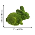 thumbnail image 3 of Desktop Ornament Easter Bunny Flocked Figurines for Home Green Rabbit Statues for Garden Yard Centerpiece Display Seasonal Spring, 3 of 6