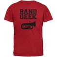 thumbnail image 1 of Band Geek Tuba Red Adult T-Shirt, 1 of 1