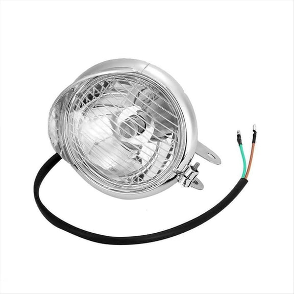 Motorcycle Front Auxiliary Light External Headlight for GN 125 cm 125 Side Light,1x motorcycle fog light,Silver