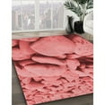 thumbnail image 3 of Ahgly Company Tapis Rectangulaire Rouge Lavable en Machine, 6 Pieds x 9 Pieds, 3 of 7