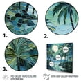 thumbnail image 3 of Designart "Minimalims Palm Trees Green IV" Floral Floater Framed Canvas Print, 3 of 7