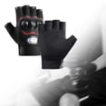 thumbnail image 6 of Luwecf Men's Outdoor Gloves, Fingerless Motorcycle Gloves for Cycling, Hiking, Camping, Red Colorful Label, 6 of 9
