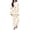 Beige, variant on MEICHEN Pajamas Set for Women Women's Winter Coral Fleece Pajama Set Thickened Flannel Warm Loungewear Soft Cozy Crew Neck Sleepwear Suit Women's Loungewear