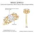 thumbnail image 5 of Nature Inspired Lab Diamond Engagement Ring - EF-VS Quality Certified - 1 Carat - with Jewelry Box, 10K Yellow Gold, US 3.00, 5 of 8