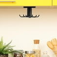 thumbnail image 5 of Multipurpose Paste Hook Rotatable Heavy Duty Stable Decorative 6 Claw Flexible Organizers for Restroom Cabinet Living Room Dormitory Black, 5 of 7