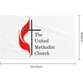 thumbnail image 3 of United Methodist Church Home Flag 3x5 Ft UV Resistant Durable Quality Decoration Yard Indoor Garden Banners, 3 of 8