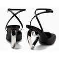 thumbnail image 4 of Women's thick-soled wedge-heeled sandals with hemp bottom, chain link, raffia weaving strap, one-step slip-on, summer casual shoes, thick-soled slippers, 4 of 5