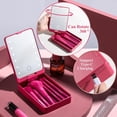 thumbnail image 2 of Set de brochas de maquillaje BS-MALL Travel con espejo con luz LED, 14 unidades, 2 of 5