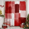 thumbnail image 6 of Red White Shower Curtain, 48" x 72", Graffiti Art Mottled Gradient Color Blocks Modern Waterproof Bathroom Curtain Washable Shower Curtain Set with 12 Hooks, 6 of 6