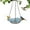 Grey, variant on Hanging Bird Bath with Glass Bowl for Garden Patio Yard, Outdoor Hanging Birdbath Water Feature to Attract Hummingbirds & Wild Birds, Decorative Metal Garden Bird Bath,Blue