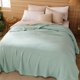 thumbnail image 2 of Manta de cama, 100% algodón, tamaño king, 275 x 230 cm, color verde salvia, 2 of 7