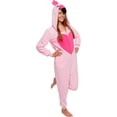 thumbnail image 1 of ¡Onesie Funziez! Disfraz ajustado de flamenco rosa para adulto, 1 of 6