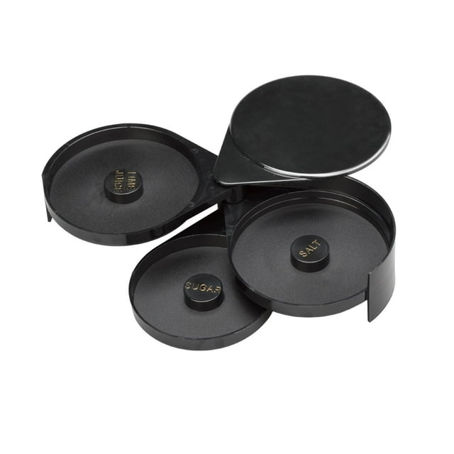 Barra de 3 capas, Rimmer de vidrio, cajas de sal, contenedor de especias, accesorios de barra resistentes portátiles, borde de vidrio, azúcares,
